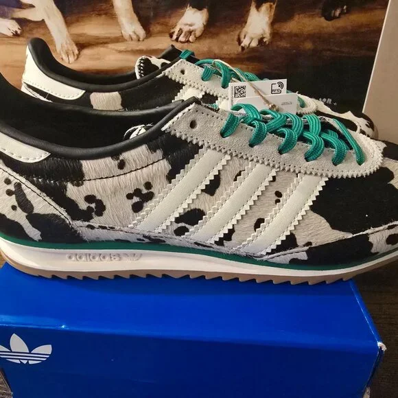 Adidas Originals Women's SL 72 OG Sneakers Cow Print JR1639 Size 9 US NEW - Picture 6 of 14